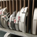 Kantenband in het interieurbouw atelier van Homescape